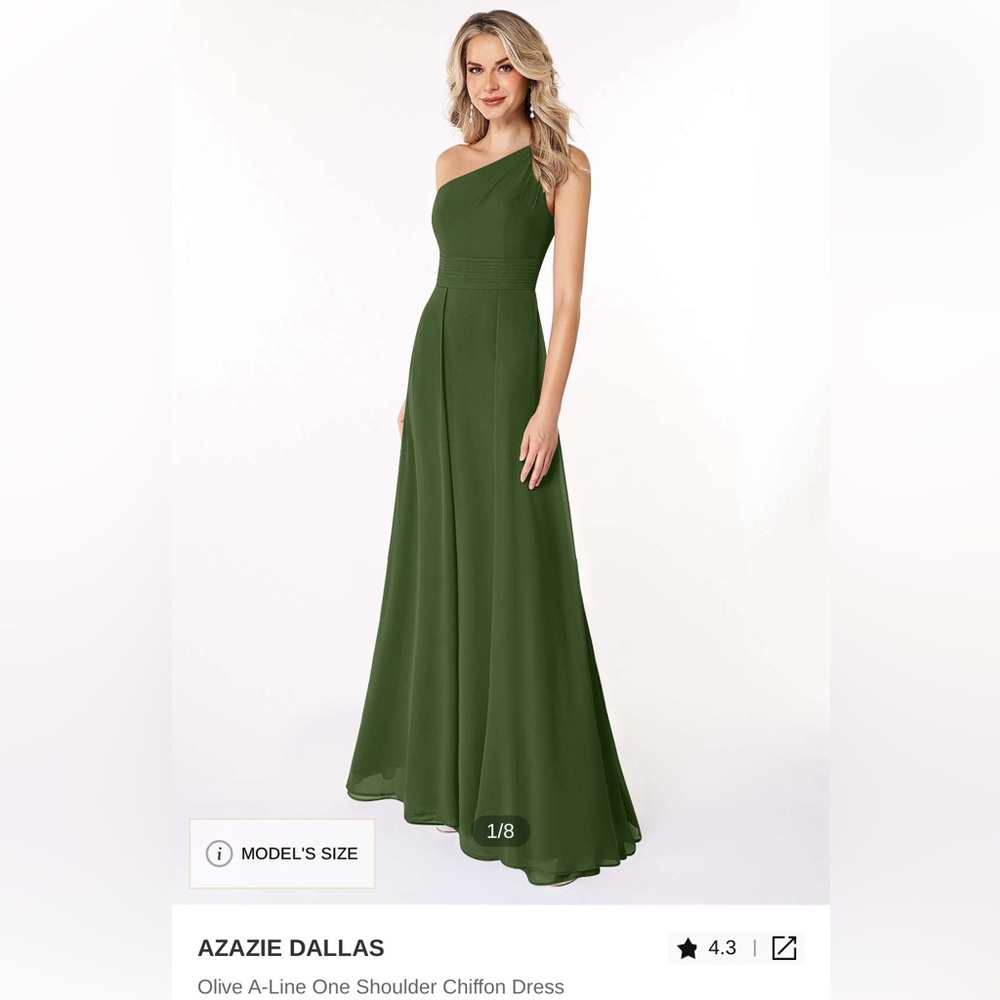 Azazie Dallas Olive Green Dress